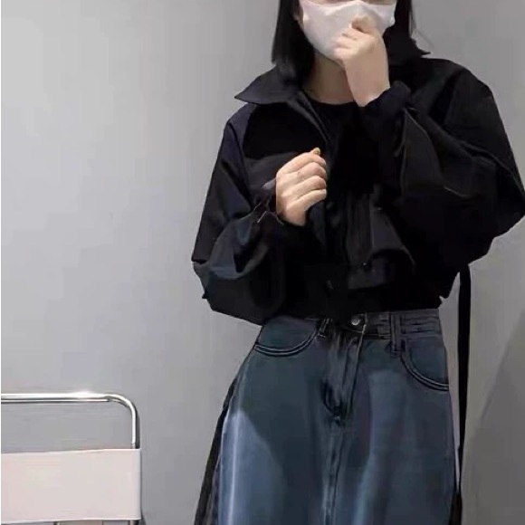 Bomber cropped jacket - Picture 2 of 6